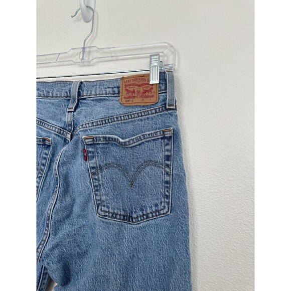 Levi's 501 S Button Fly Jeans Medium Wash Distressed Frayed Hem 27x30 Waist 27 - Picture 5 of 8